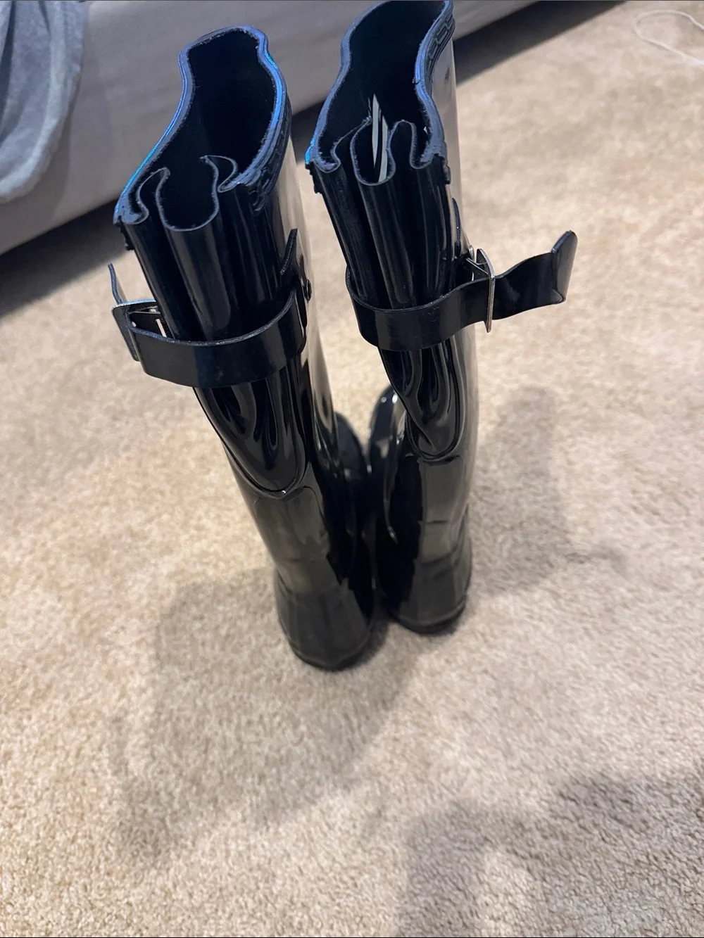 Hunter Glossy Black Tall Waterproof Rain Boots